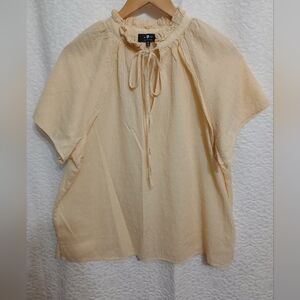 7 For All Mankind Yellow Womens Top